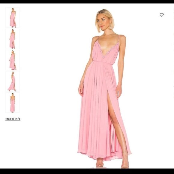 NWT Michael Costello X  Revolve  Pink Chiffon Size Large various ways to use - Picture 1 of 11